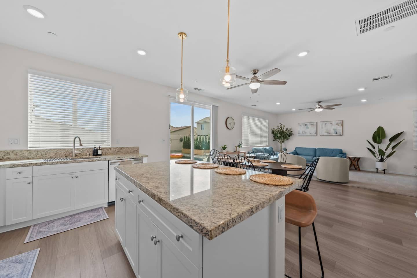 Kitchen with island seating