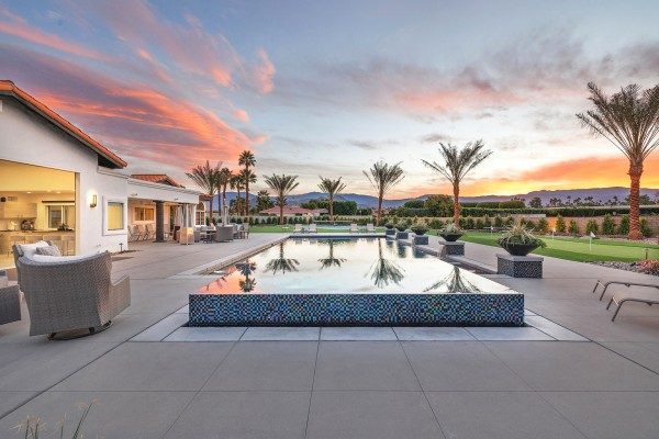 Modern home with infinity pool