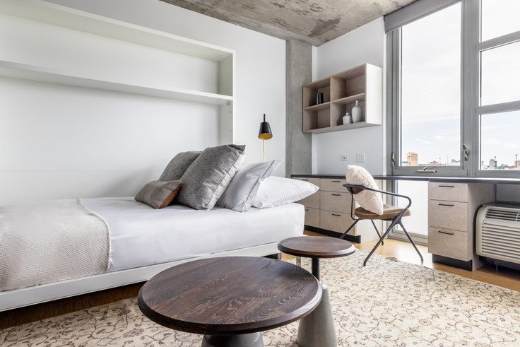 The Studio at Canyon Ridge with plush bed and workspace